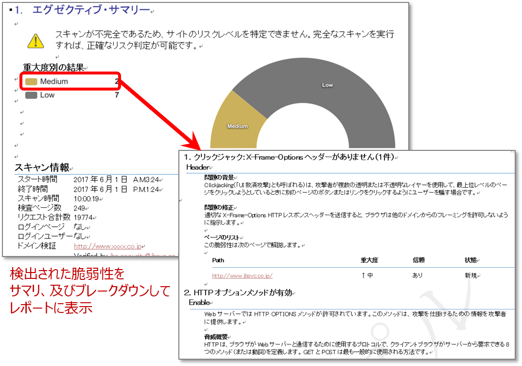 Web脆弱性診断キャンペーン　診断レポートサンプル