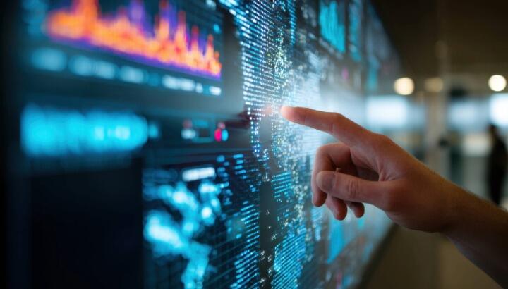 膨大なデータを読んでいる人の指